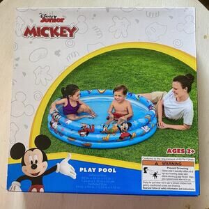 Disney Junior Mickey Play Pool Ages 2+ NEW‎ 3 Ring Inflatable Swimming Pool.